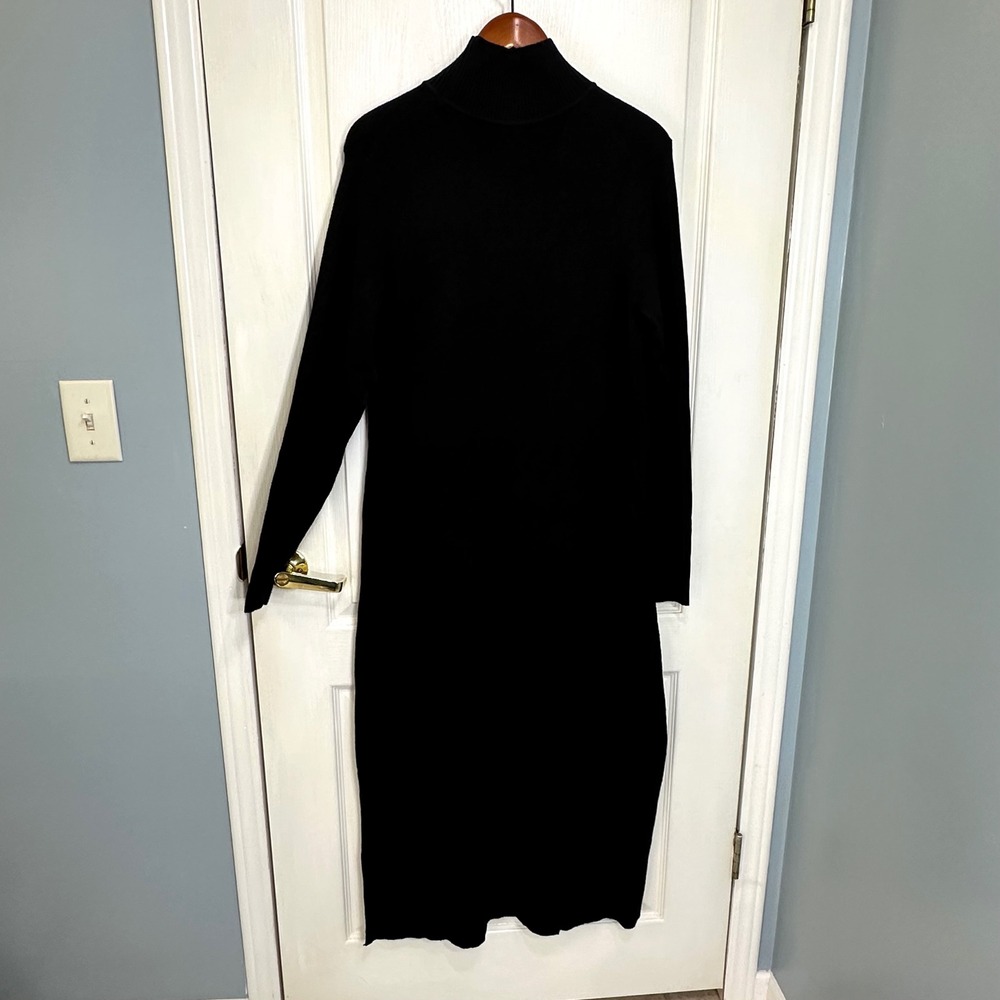 Free Assembly Women Black Mock Neck Sweater Dress XL FAWSW00273FA23L - Picture 3 of 9